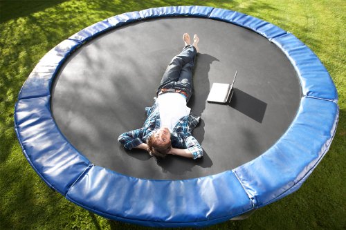 Terena® Federabdeckung 360 - 366 cm für Trampolin Randabdeckung beidseitig PVC - UV beständig - 