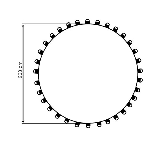 Sprungtuch Sprungmatte Ø 263 cm mit 64 Ösen für Trampolin Ø 305 cm - Ø 310 cm - 
