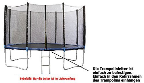 Miganeo® Trampolinleiter für fast alle Trampoline mit Grösse 305 - 366 - 396 - 427 - 457 cm Trampolin - 