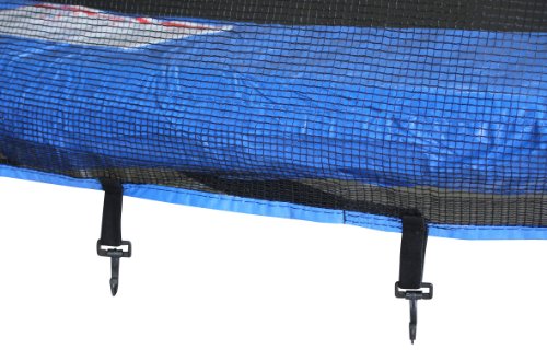 SixBros. SixJump 4,60 M Gartentrampolin Blau Trampolin Intertek / GS geprüft - Leiter - Sicherheitsnetz - Wetterplane - CST460/L1790 -