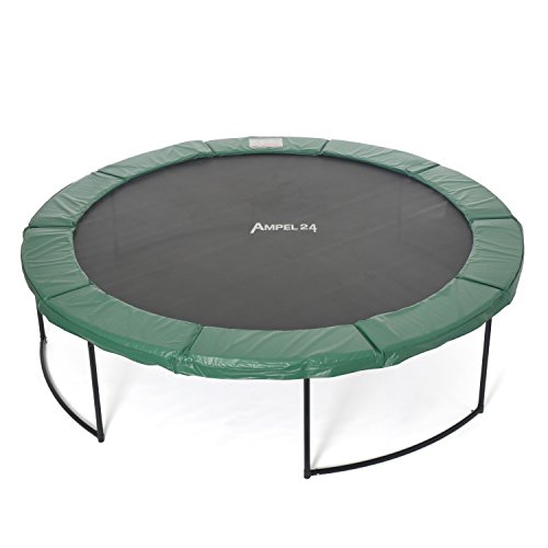 Ampel 24 Deluxe Outdoor Trampolin 430 cm mit innenliegendem Netz, Belastbarkeit 160 kg, Set mit Leiter, Windsicherung und 1 Paar Antirutsch-Socken extra - 3