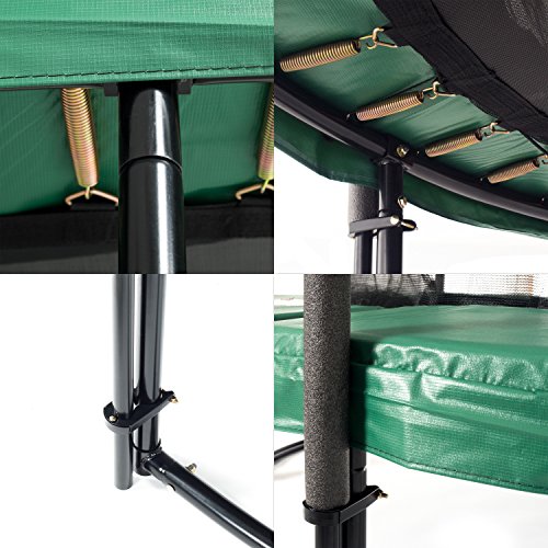 Ampel 24 Deluxe Outdoor Trampolin 430 cm mit innenliegendem Netz, Belastbarkeit 160 kg, Set mit Leiter, Windsicherung und 1 Paar Antirutsch-Socken extra - 7