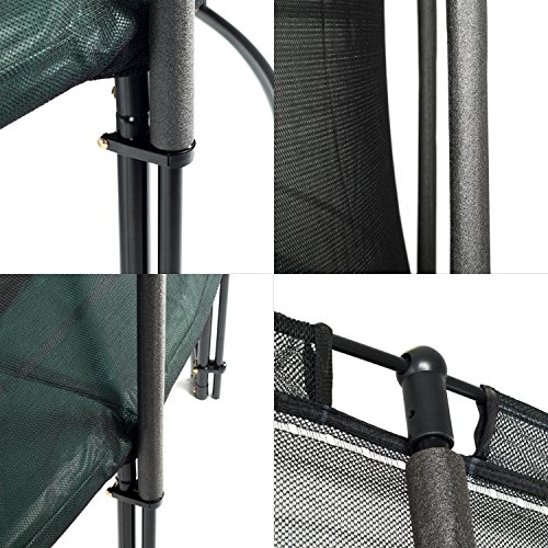 Ampel 24 Deluxe Outdoor Trampolin 430 cm komplett mit Außennetz, Belastbarkeit 160 kg, Sicherheitsnetz mit Stabilitätsring und 12 gepolsterten Stangen - 5