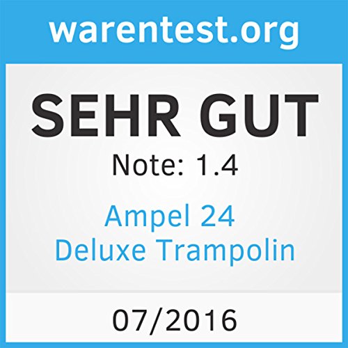 Ampel 24 Deluxe Outdoor Trampolin 430 cm komplett mit Außennetz, Belastbarkeit 160 kg, Sicherheitsnetz mit Stabilitätsring und 12 gepolsterten Stangen - 9