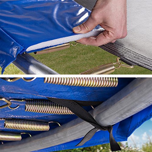 Kinetic Sports Outdoor Gartentrampolin Ø 310 cm, TPLH10, Komplettset inklusive Sprungtuch aus USA PP-Mesh +Sicherheitsnetz +Randabdeckung, bis 150kg, GS-geprüft, UV-beständig, BLAU - 3