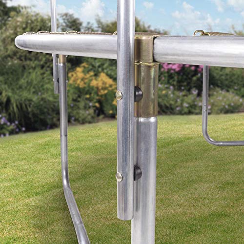 Kinetic Sports Outdoor Gartentrampolin Ø 250 cm, TPLH08, Komplettset inklusive Sprungtuch aus USA PP-Mesh +Sicherheitsnetz +Randabdeckung, bis 120kg, GS-geprüft, UV-beständig, SCHWARZ - 2