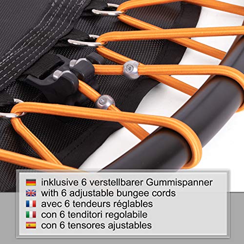 Ampel 24 Minitrampolin Ø 110 cm, Indoor Fitness Trampolin mit Bungee-Seil-System, 6 verstellbare Elastobänder für den Härtegrad, belastbar bis 150 kg - 5