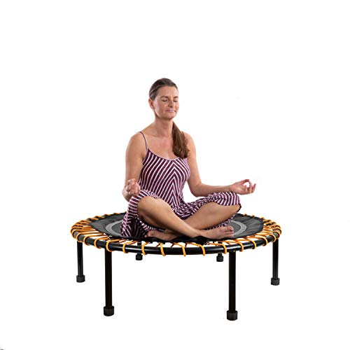 Ampel 24 Minitrampolin Ø 110 cm, Indoor Fitness Trampolin mit Bungee-Seil-System, 6 verstellbare Elastobänder für den Härtegrad, belastbar bis 150 kg - 6