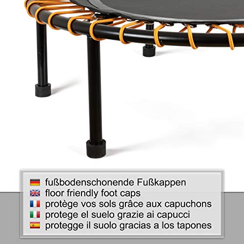 Ampel 24 Minitrampolin Ø 110 cm, Indoor Fitness Trampolin mit Bungee-Seil-System, 6 verstellbare Elastobänder für den Härtegrad, belastbar bis 150 kg - 8