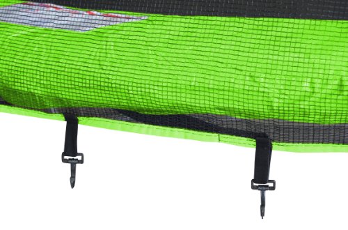 SixBros. SixJump Gartentrampolin 4,30m - Kindertrampolin für den Garten, Outdoor-Trampolin, Komplett-Set inkl. Leiter, Sicherheitsnetz & Abdeckung, grün, TG430/1768 - 7