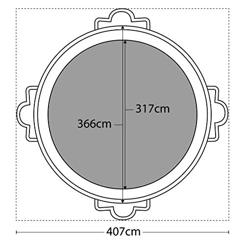Ultrasport Outdoor Gartentrampolin Jumper, Trampolin Komplettset inklusive Sprungmatte, Sicherheitsnetz, gepolsterten Netzpfosten und Randabdeckung, bis zu 150 kg, grün, Ø 366 cm - 6