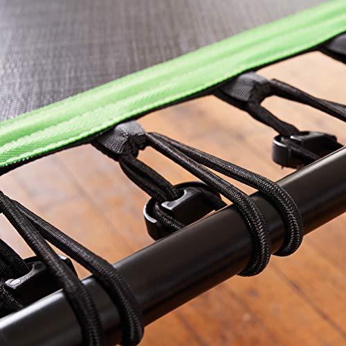 SportPlus Fitness-Trampolin, TÜV-Geprüft, Ø 126cm, leise Gummiseilfederung, 5-fach höhenverstellbarer Haltegriff, inkl. Randabdeckung, Nutzergewicht bis 130kg, Trampolin für Jumping Fitness - 7