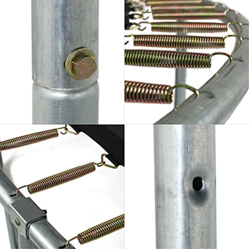 Ampel 24 Outdoor Trampolin 430 cm blau komplett mit außenliegendem Netz, Stabilitätsring, 10 gepolsterten Stangen, Belastbarkeit 160 kg - 2