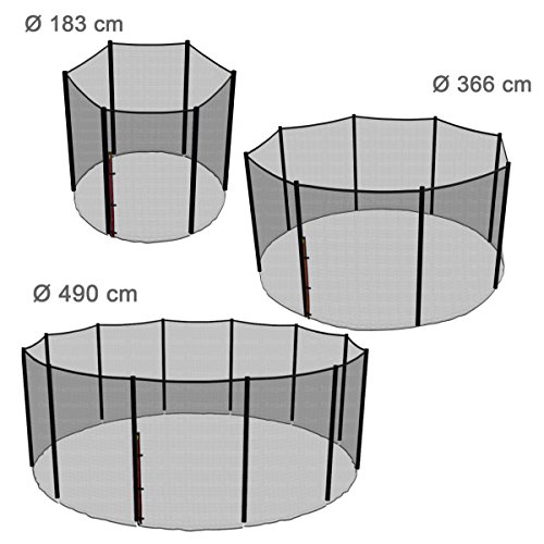 Ampel 24 Ersatz Sicherheitsnetz für Trampolin Ø 305 cm, Gartentrampolin Ersatznetz für 8 Stangen, Netz außenliegend, Ersatzteil reißfest, UV-beständig - 3