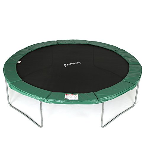 Ampel 24 Outdoor Trampolin 366 cm grün komplett mit außenliegendem Netz, Stabilitätsring, 8 gepolsterten Stangen, Belastbarkeit 160 kg - 5