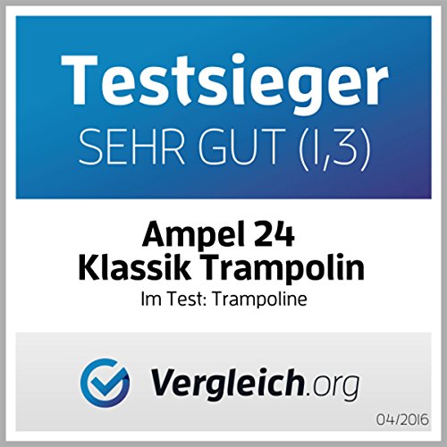 Ampel 24 Outdoor Trampolin 366 cm grün komplett mit außenliegendem Netz, Stabilitätsring, 8 gepolsterten Stangen, Belastbarkeit 160 kg - 6
