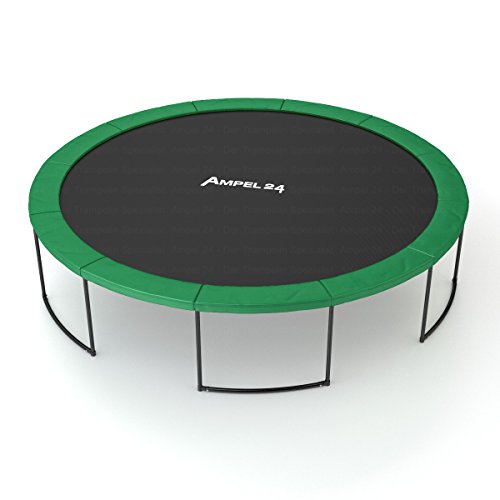 Ampel 24 Trampolin Randabdeckung Deluxe passend für Ø 366 cm bei Außennetz, Dicker Schutzrand reißfest und beständig, Federabdeckung grün - 9