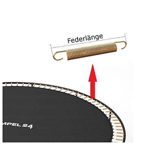 Ampel 24 Trampolin Sprungtuch 262 cm mit 64 Befestigungsösen 10-Fach vernäht, Sprungtuch für Gartentrampolin Ø 305 cm - 3
