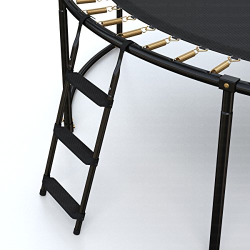 Ampel 24 Trampolin Leiter 86 cm lang, Einstiegsleiter mit 3 Breiten Stufen, praktischer Einstieg für Gartentrampoline, schwarz - 7