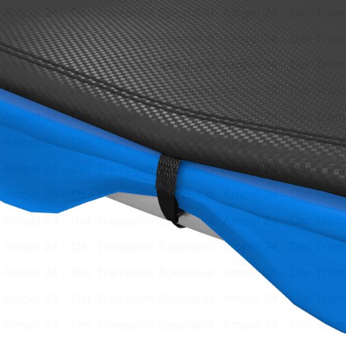 Ampel 24 Outdoor Trampolin Abdeckung 490 cm, Wetterschutzplane für Gartentrampolin mit Regenablauf, Abdeckplane schwarz, UV-beständig - 3