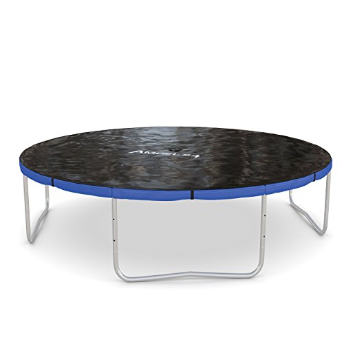 Ampel 24 Outdoor Trampolin Abdeckung 490 cm, Wetterschutzplane für Gartentrampolin mit Regenablauf, Abdeckplane schwarz, UV-beständig - 5