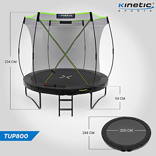 Kinetic Sports Gartentrampolin TUP800, 244 cm, Black - 7