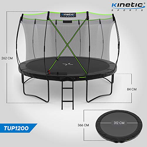 Kinetic Sports Gartentrampolin TUP1200, 366 cm, Black - 7