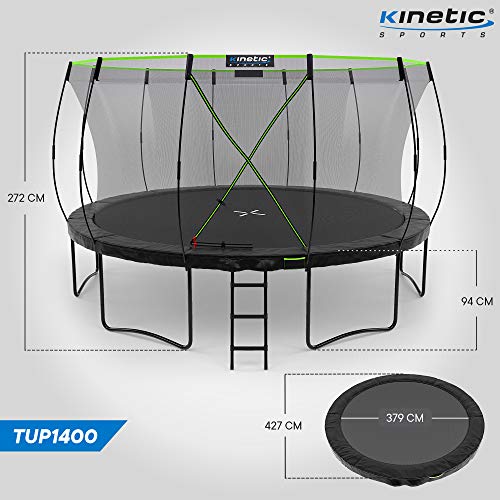 Kinetic Sports Gartentrampolin TUP1400, 427 cm, Black - 7