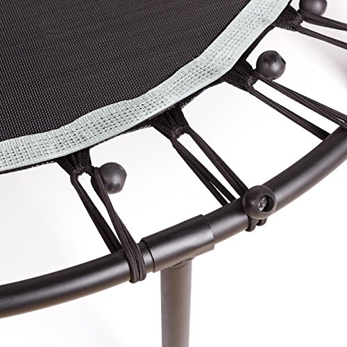 Kinetic Sports Indoor Fitness Trampolin Home Trampolin, Durchmesser 100 cm, Haltegriff Höhenverstellbar 83-123 cm -