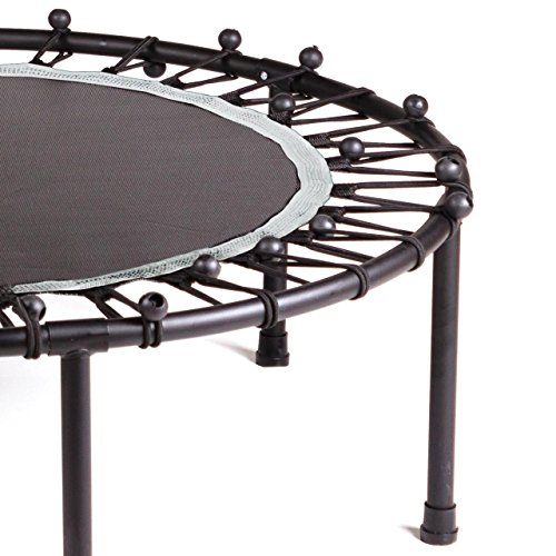 Kinetic Sports Indoor Fitness Trampolin Home Trampolin, Durchmesser 100 cm, Haltegriff Höhenverstellbar 83-123 cm -