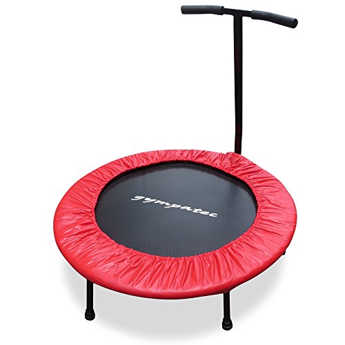 Fitness Power mini Trampolin mit Griff Gesundheitstrampolin Haltegriff Gummiseil -