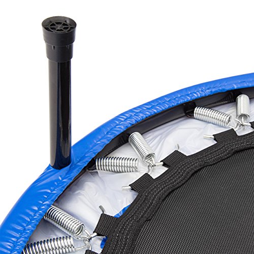 Relaxdays Fitness Trampolin 91 cm Durchmesser, Blau, M, 10020093_485 -